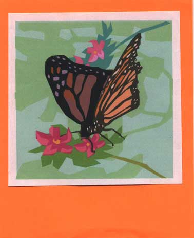 Butterfly clip-art - orange mat