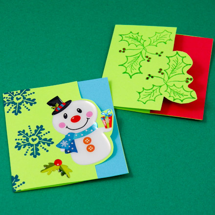 Cutout edge gift tags - stickers and stamps