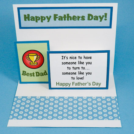 Sample of Father's Day pop-up card
