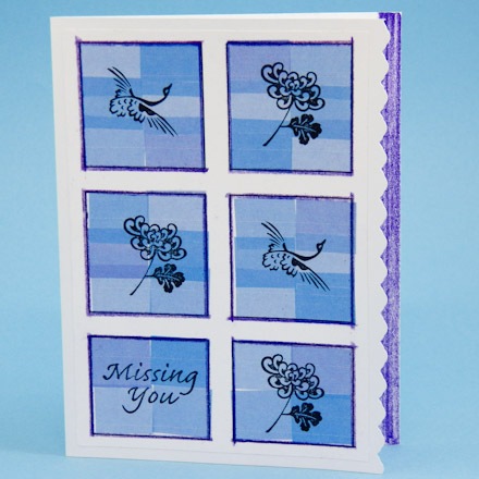 Stamped squares example card
