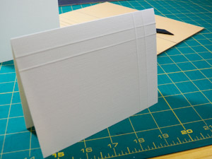 Cards with embossed lines
