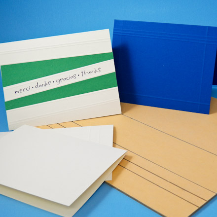 Use the scoring and embossing board in card making