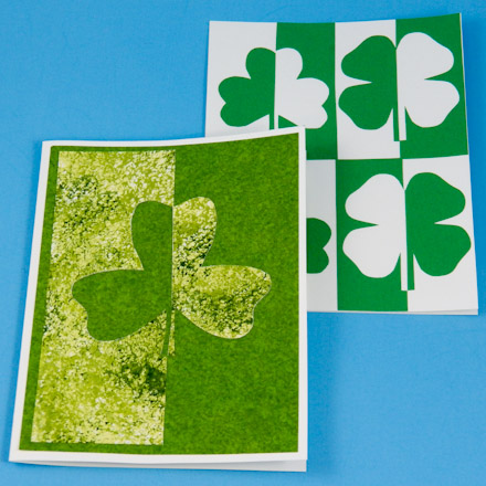 Examples of Shamrock Silhouette Cards