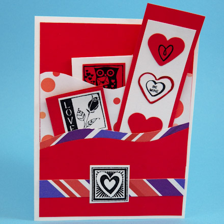 Sweetheart pocket card with red dots