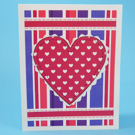 Example card made with heart ePaper