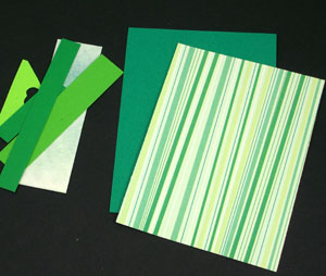 Cut paper into 4" by 5 1/4" rectangles