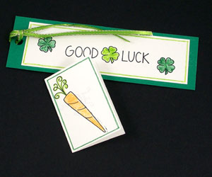Bookmark and little folded card to put in pockets