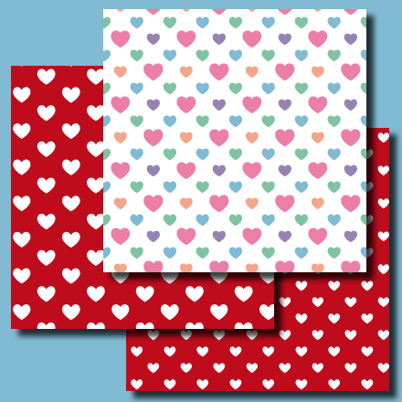 Hearts digital papers