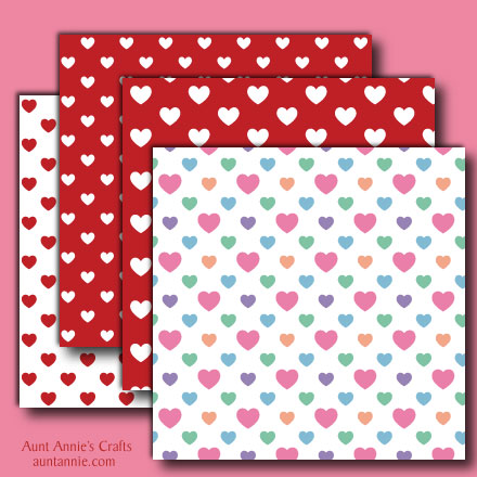 Small hearts digital papers