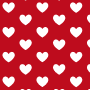 Digital paper: Small white hearts on red