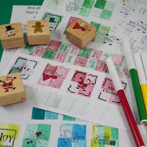Plan card design and stamp samples