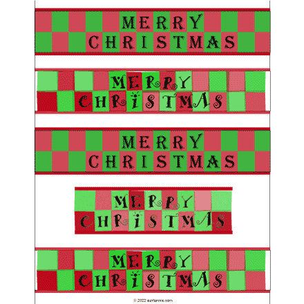 Merry Christmas checkerboard digital paper