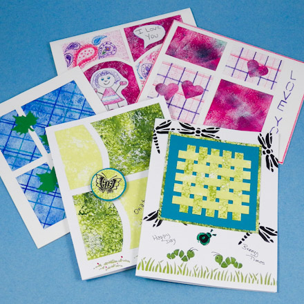 Examples of Sponged Paper Cards