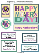 Mother's Day popup card elements