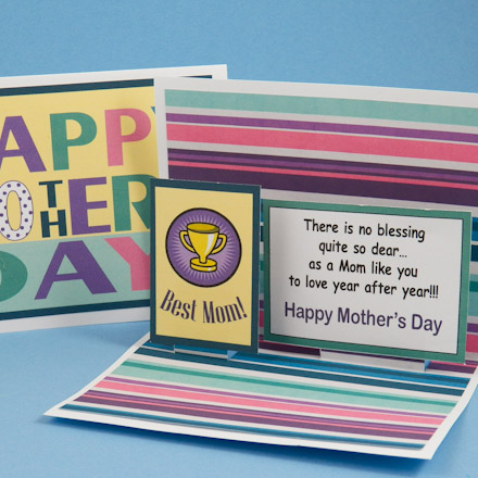 Sample of Mother's Day pop-up card