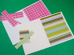 Supplies for making window cards