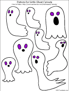 Printable pattern for little ghost cutouts