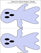 Printable pattern of two ghosty ghosts for printing to paper
