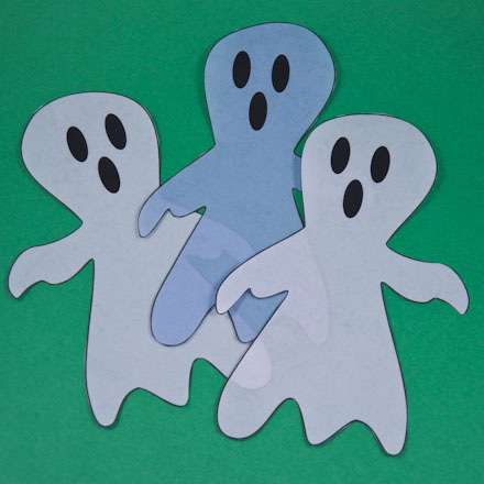 Ghosts made of paper treated with wax