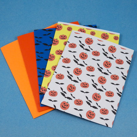 Treat bags made from assortment of papers