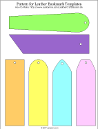 Printable templates of simple shapes for leather bookmarks