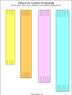 Printable pattern for fringed suede bookmarks