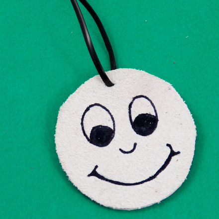 Smiley face on keychain fob
