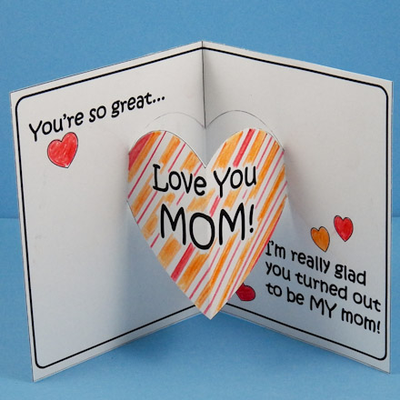 Make Mother's Day Pop-Up Card - Mother's Day Crafts - Aunt Annie's Crafts