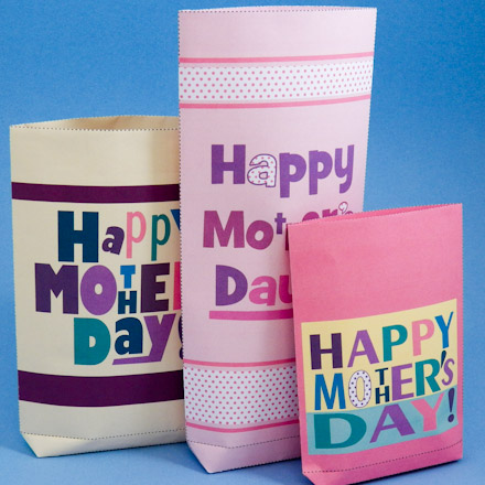 Tube-shaped Gift Bags for Mother's Day