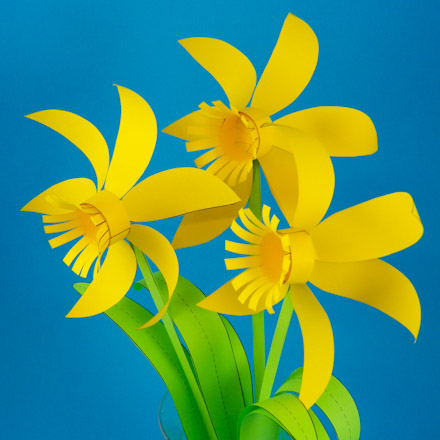 Paper Daffodils - Spring Flower Bouquet