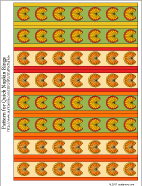 Mønster til servietringe med vifteformede kalkunhaler