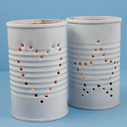 Tin Can Candler Holders