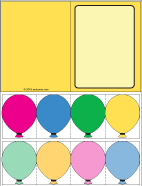 Birthday pop-up card - yellow, blank