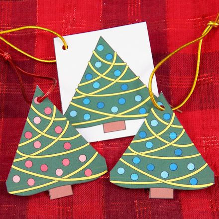 Christmas tree gift tags