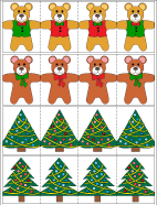 Separate pop-ups - bears and Christmas trees