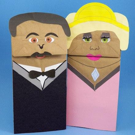 Tenor and Diva Paper Bag Puppets