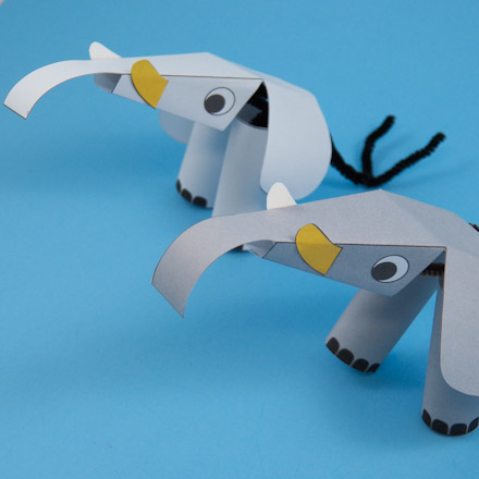 Two Elephant Finger Puppets