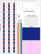 Printable pattern for circus accessories