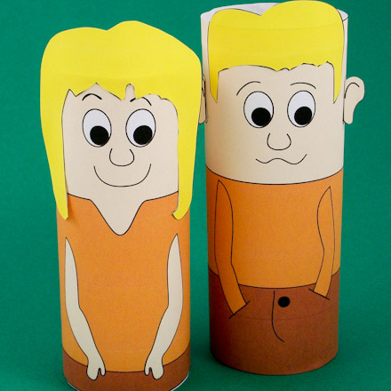 hane Poesi gå How to Make Toilet Paper Tube Puppets - Puppets Around the World - Aunt  Annie's Crafts