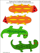 Pattern for bug and lizard bookmarks