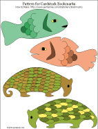 Pattern for fish and armadillo bookmarks