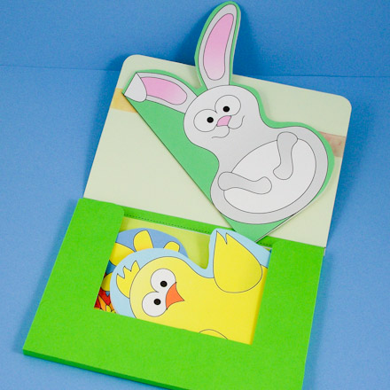 A4 card case with shaped Easter cards