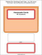 Editable text pattern for A4/C6 card case and cover