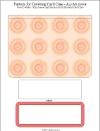 Printable pattern for colored circles A4/C6 card case cover