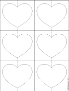 Plain medium heart patterns - 2 1/2" by 3 1/4" (6.5 x 8.5 cm)