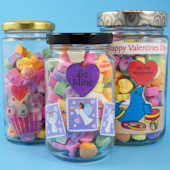 Valentine's Day candy jars