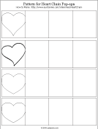 Separate heart chain pop-ups - colored or patterned paper