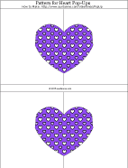 Large separate pop-ups for handmade or commercial cards - hearts on purple