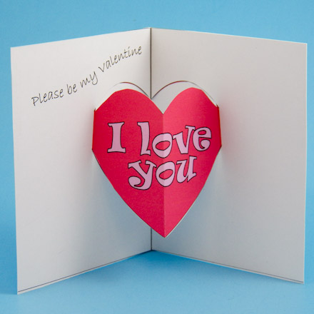 Front of Me + You Valentine's Day pop-up card