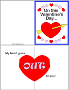 "On this Valentine's Day" heart pop-up card - colored